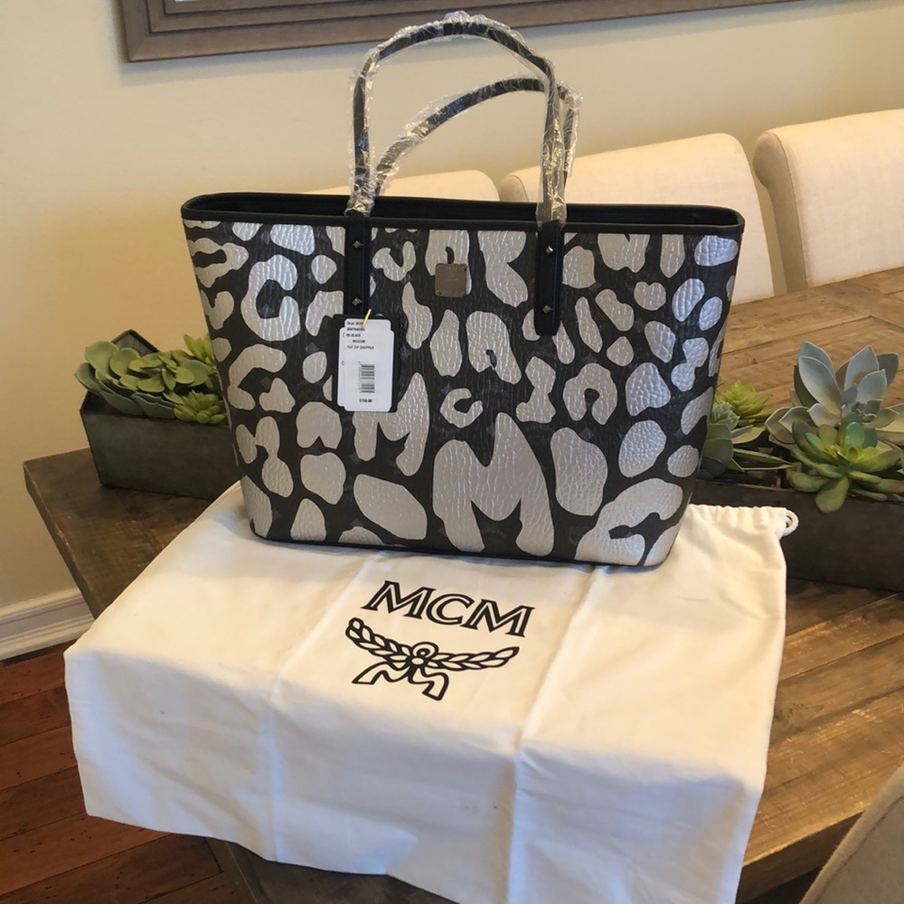 NOT FOR SALE - MCM Anya Leopard Print Coated Canva